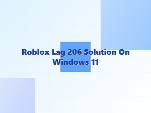 Fix Roblox Lag 206 on Windows 11